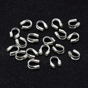 Wire protectors – Sterling Silver 925 (5x5x2mm), 6 pcs - Uniq Perler - 994619