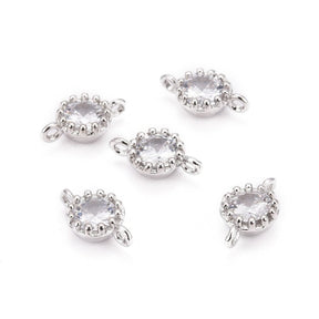 Zirconia Connector, Platinum, (11.5x6x4mm) - Uniq Perler - 59598434