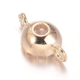 Zirkonia Mellemled/Link, Forgyldt, (11,5x6mm) - Uniq Perler - 774528