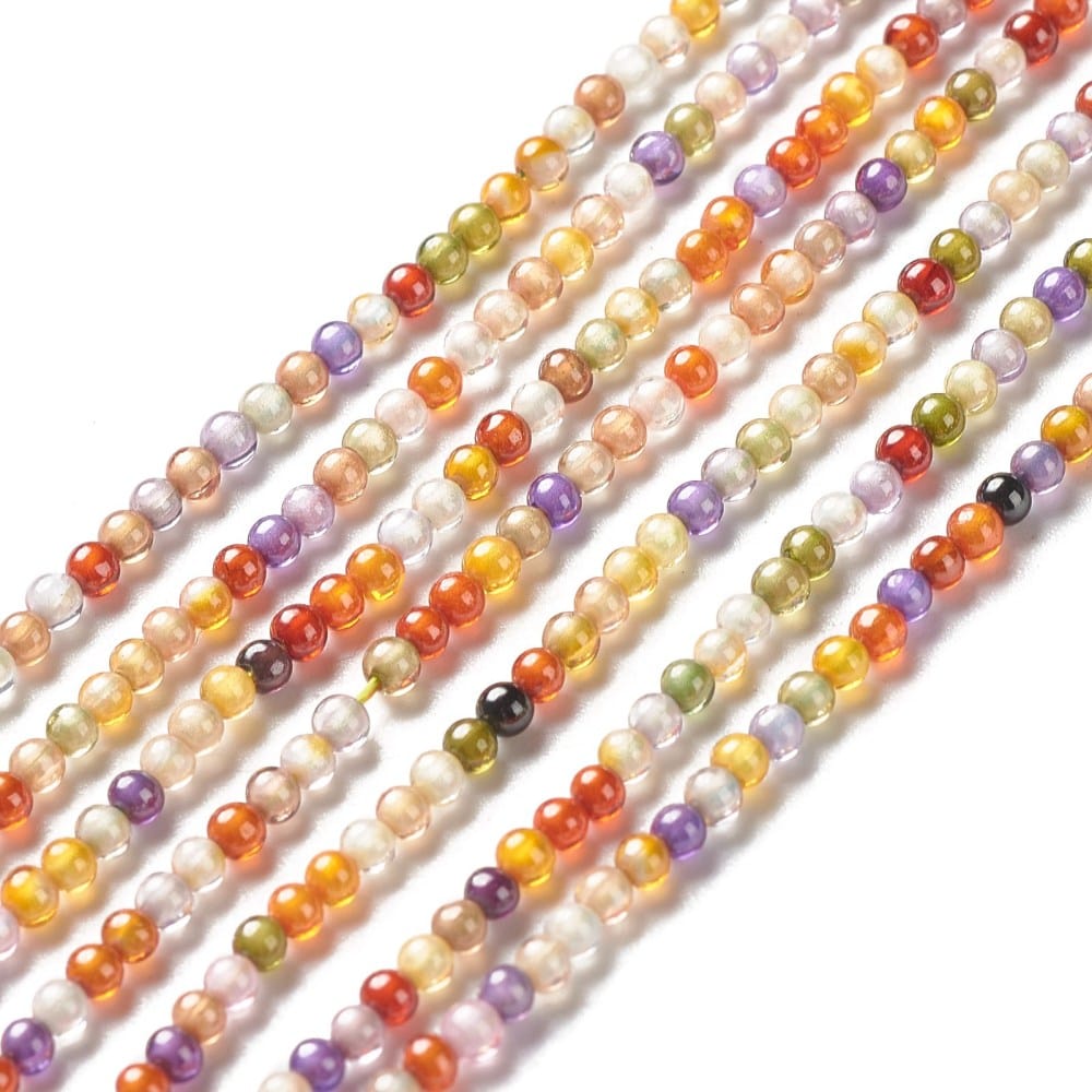 Zirkonia Perler – Farve Mix, Runde (2 - 2,5mm) - Uniq Perler - 10458